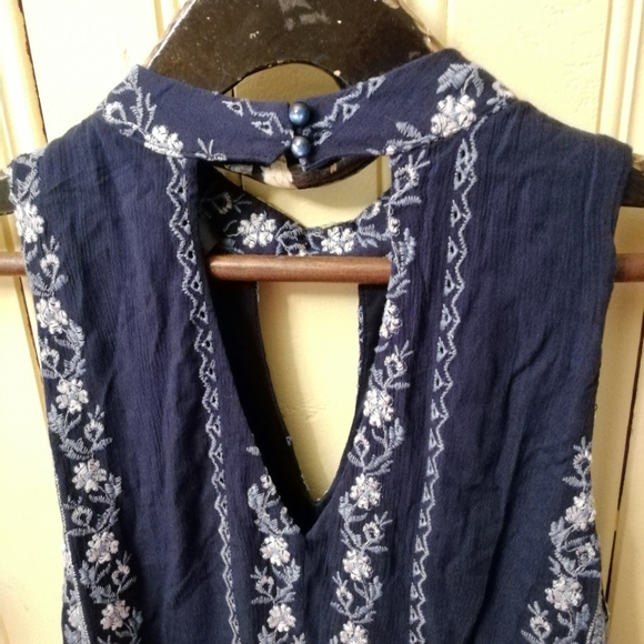 Trixxi Coastal Grandmother Embroidered Lined Swing Jumper Dress, XL - Picture 4 of 8